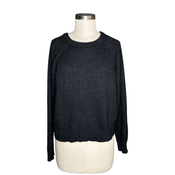 COMMUNITY ARITZIA Dark Grey Alpaca Keldon Crew Neck Pullover Sweater Women's Med - Picture 1 of 6